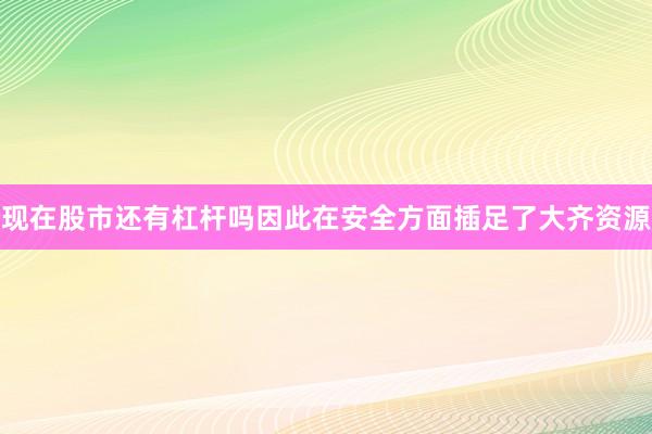 现在股市还有杠杆吗因此在安全方面插足了大齐资源